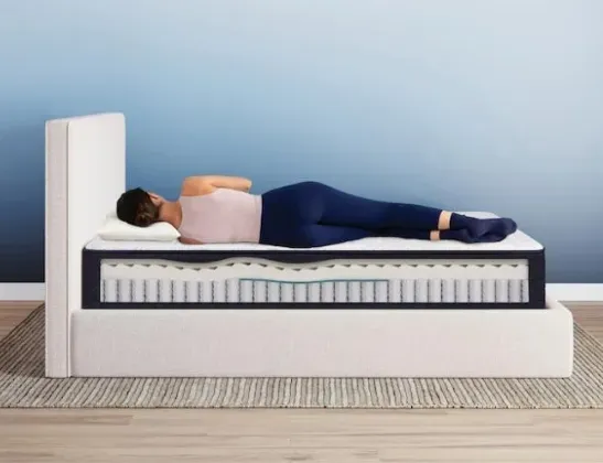 woman sleeping on side